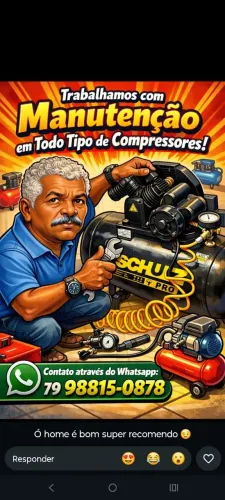 Manutenção em compressores e bombas para poço.
