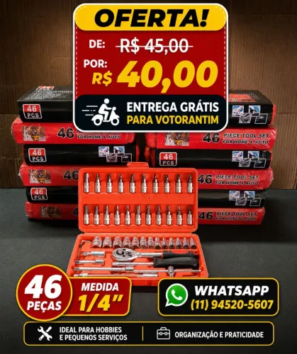Maleta Pequena 1/4 - 46 Peças 