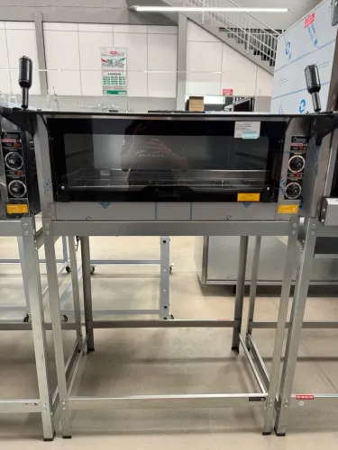 FORNO GUILHOTINA ELÉTRICO 1 CÂMARA 80X60X25 FR/LAT/TAMPO INOX - METALMAQ