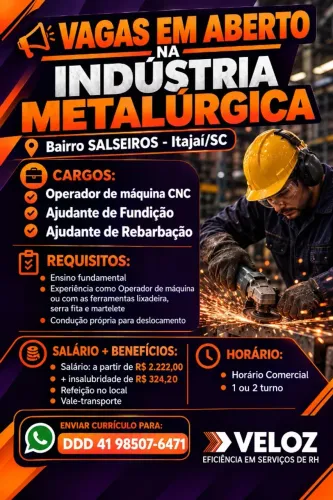 Vagas Para Metalúrgica