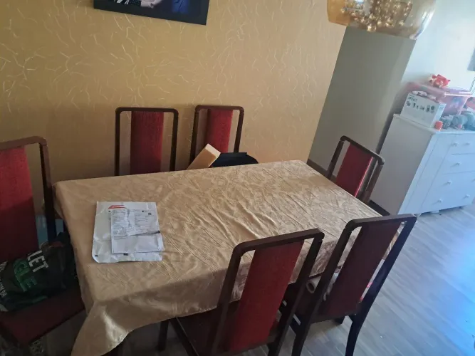 Conjunto mesa 6 lugares com balcão e espelho
