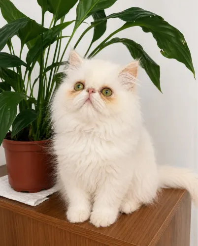 GATINHA PERSA BRANQUINHA SÓLIDA TOP SHOW