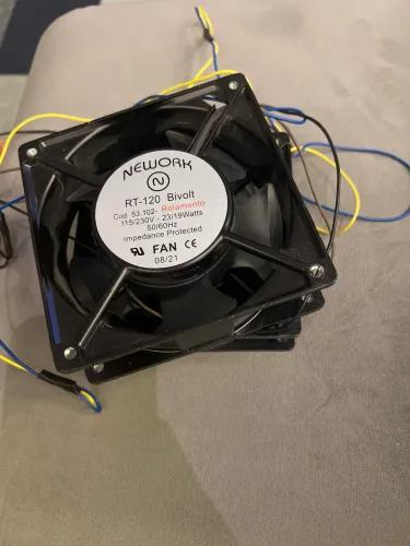 Ventilador Cooler Rt-120 Bivolt 120x120x38mm Cód. 53102