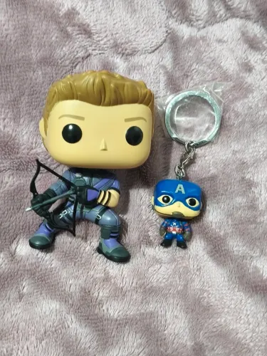 Funko Pop Capitão América + Gavião Arqueiro (Hawkeye) - Guerra Civil - Pack Original