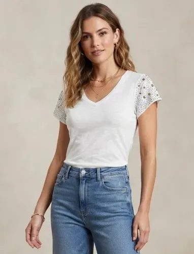 Blusa feminina tam M off white Squalle