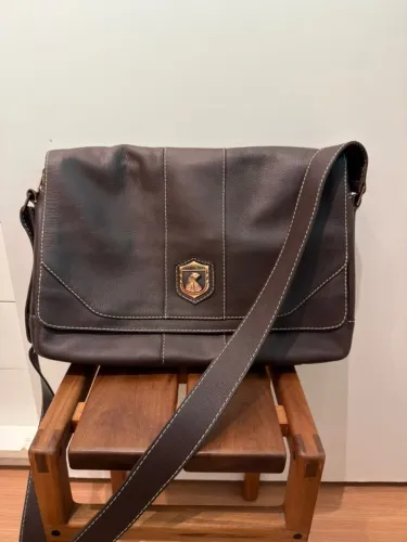 Bolsa masculina de couro para notebook City NW068