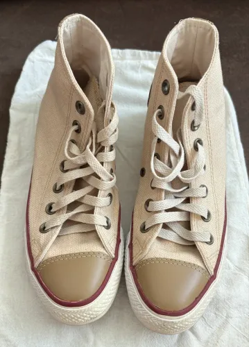 Tênis All Star Converse Chuck 70 cano alto 33 unissex vintage Bege