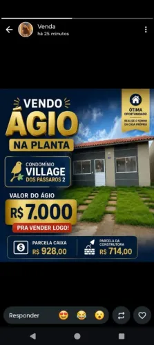 Vende-se ágio no Village pássaros II
