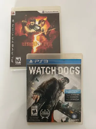 Jogos PS3 Watch Dogs e Resident Evil 5
