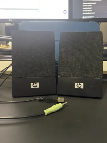Caixas de Som HP para PD - conexão via USB-A e plug