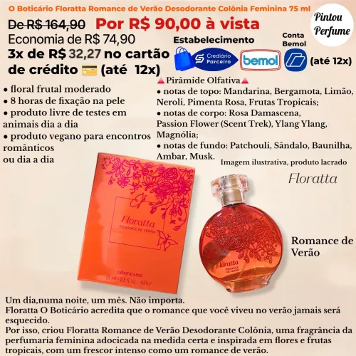 Humor Estelar Floratta Romance 75 ml em Promoção