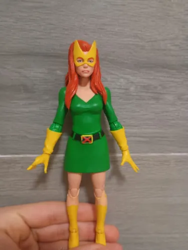 JEAN GREY XMEN MARVEL LEGENDS BONECA COMPLETA COM PEÇA BUFF