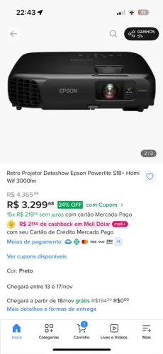 RETROPROJETOR S18+