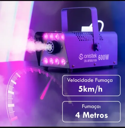 Máquina De Fumaça 600w Dmx Led Para Festa Balada c/ controle