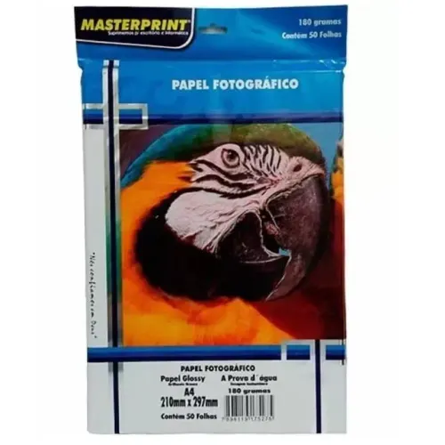 50 folhas papel fotográfico glossy brilhante 180/grm