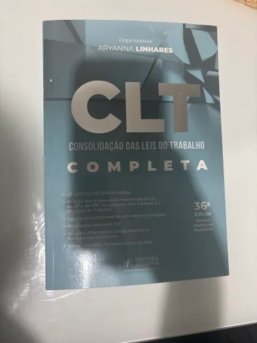 Livro CLT Completa - Editora Juspodivm (36ª Edição) - Aryanna Linhares