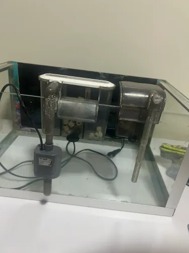 Dois filtros externo para aquário