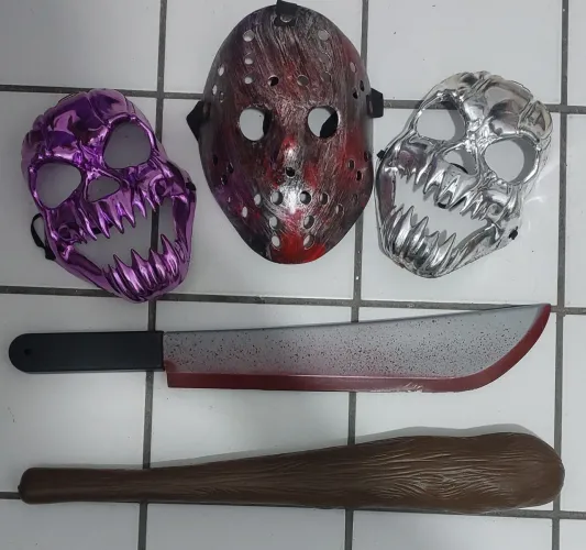 Máscara Jason e motoqueiro fantasma 