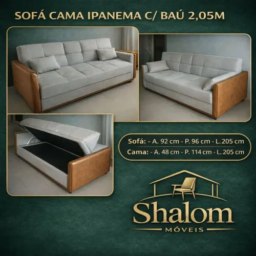 Sofá Cama Ipanema Baú 
