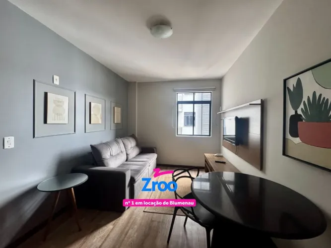 Apartamento com 1 dormitório para alugar, 69 m² por R$ 2.000/mês - Centro - Blumenau/SC