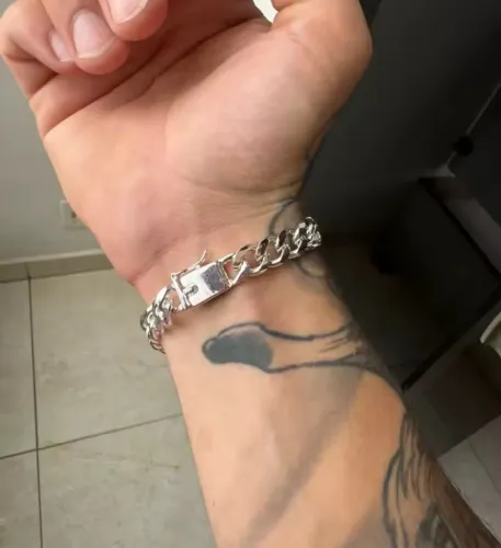 Pulseira folheada prata masc..<br>?Pulseira Grumet Em Prata 925<br>?Pulseira Grumet Em Prata 925