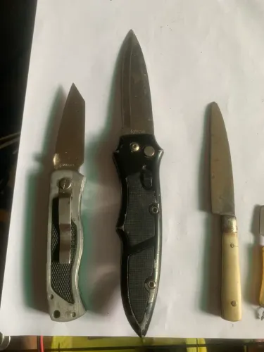 Dois Canivetes Cimo Tomahawk Inox cabo alumínio
