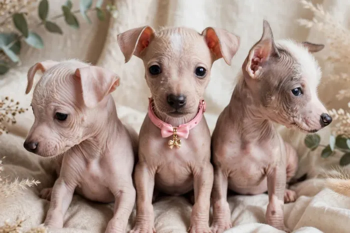 Lindos cães da crista chinesa