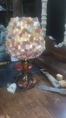 Abajur de pedra