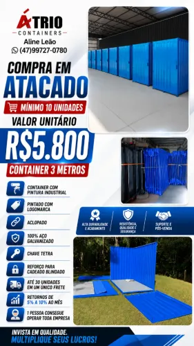 Container desmontavel  almoxarifado aço galvanizado