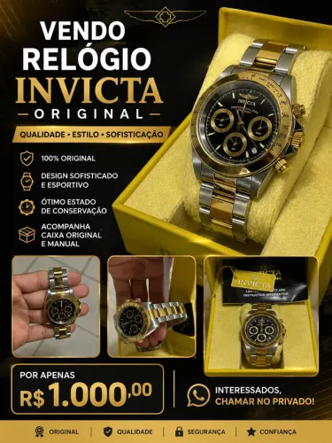 Vendo relógio invicta original único dono acompanha caixa e manual