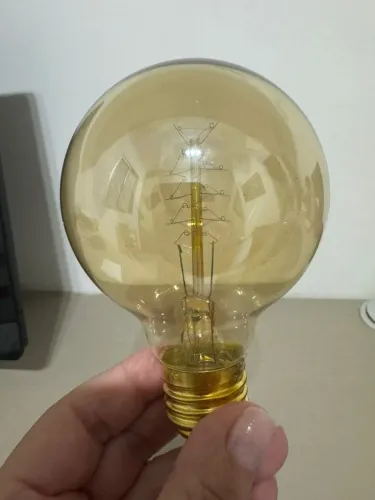 Lâmpada decorativa retro branco quente