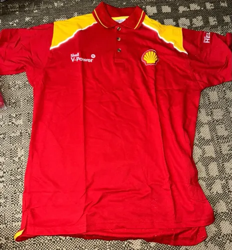 Camisas Polo Oficiais Shell V-Power Ferrari - NOVAS