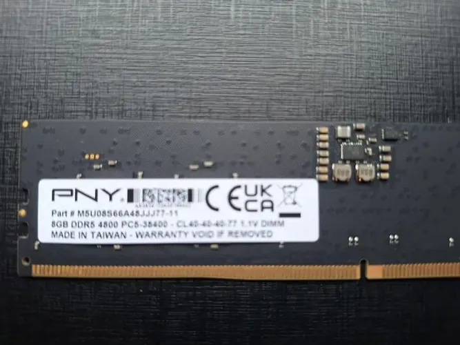 Memória RAM PNY 8GB DDR5 4800MHz - 1 unidade