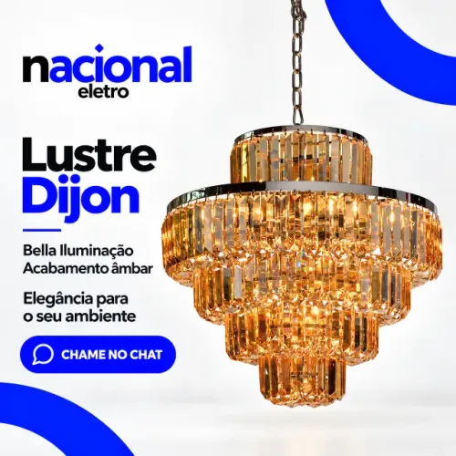 Lustre Bella Iluminação Dijon No Voltagev Âmbar