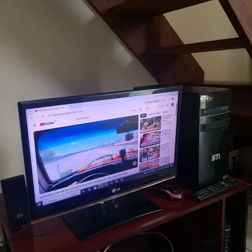 Computador STI dual core windows 10 com tela LG 22polegadas Full HD