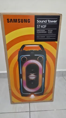 (Lacrada) Caixa de Som Samsung Sound Tower 160W Preta Bluetooth, Bateria até 12h, Bivolt