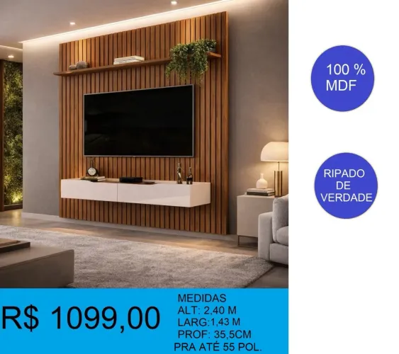 Painel ripado - entrega e instalação gratuita!!