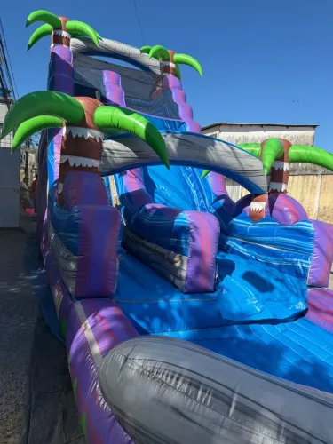 Escorrego com piscina, toboágua, splash com piscina