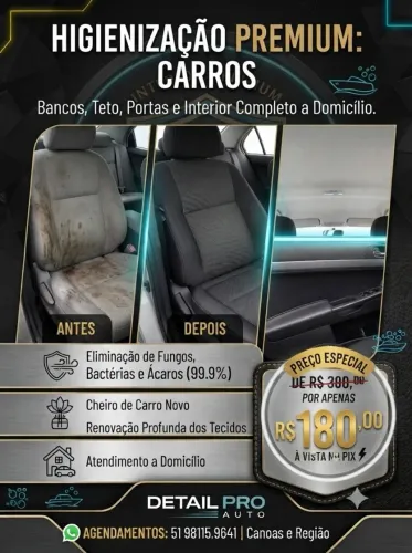 Higienização Completa em Veículos