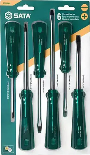 Jogo chave fenda/phillips 6 pcs - sata