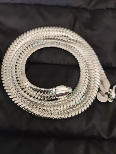 Gargantilha escama em Prata 925. - 45cm