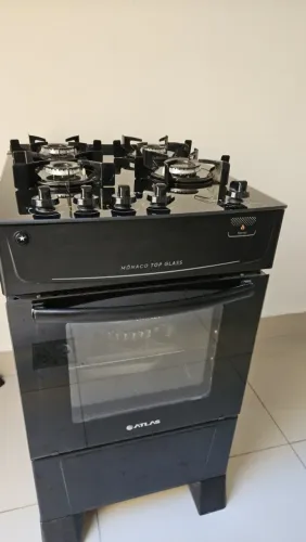 Fogão (Atlas Mônaco Top Glass - 4 Bocas)