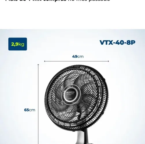 Ventilador 40cm mondial