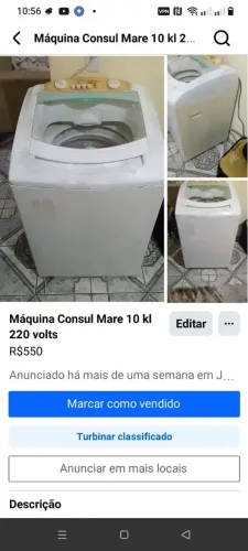 Máquina de lavar roupa Consul Maré 10 kilos