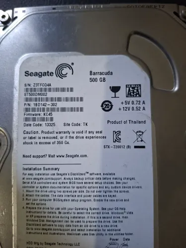 HD SEAGATE 100% POUCAS HORAS DE USO 500 GB SATADE PC
