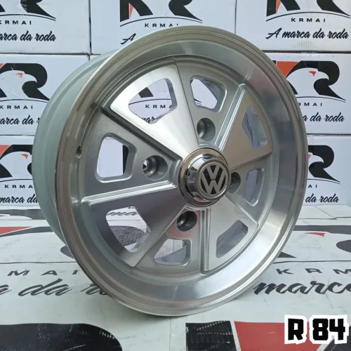 Rodas aro 17 Volkswagen Fusca modelo Porsche 914 Prata com diamantado 4x130 novas