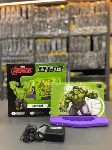 Tablet Infantil Hulk 8" Wi-Fi 6GB RAM 64GB Android 13 Octa-Core Câmeras 5MP e 2MP 