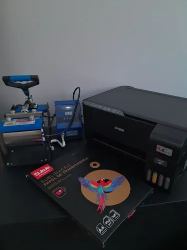 Kit Sublimação Completo: Impressora Epson L3250 + Prensa Mecolour + Papel Jojo