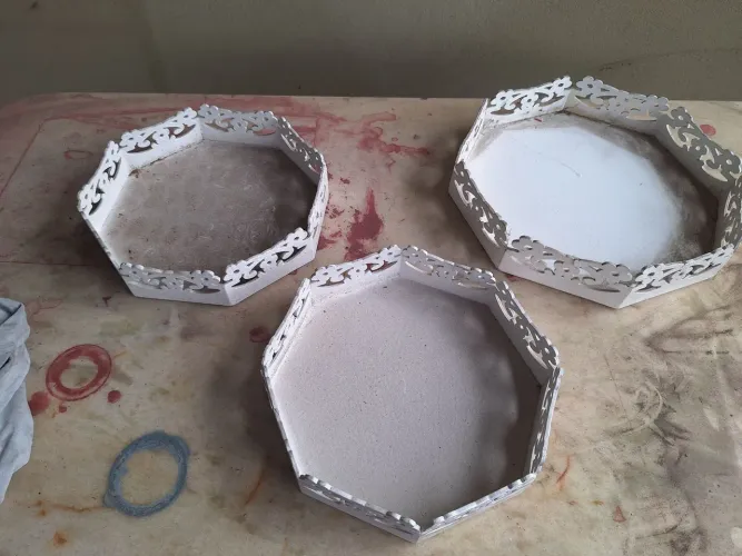 Bandejas redondas mdf