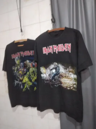 2 Camisetas preta banda rock tamanho G